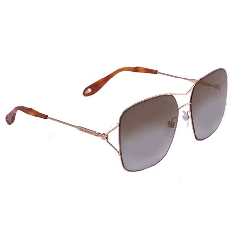 Givenchy Green Gradient Square Ladies Sunglasses 